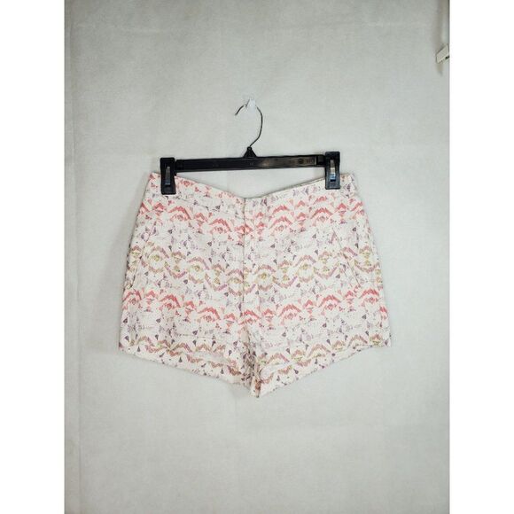 Free People Linen Blend Cream Aztec Boho Geometric Print Summer Shorts - Picture 4 of 8